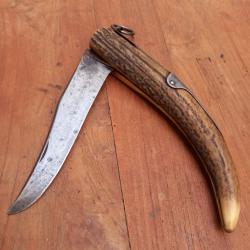 Grand et Solide Couteau CORNILLON Manche en Bois de Cerf
