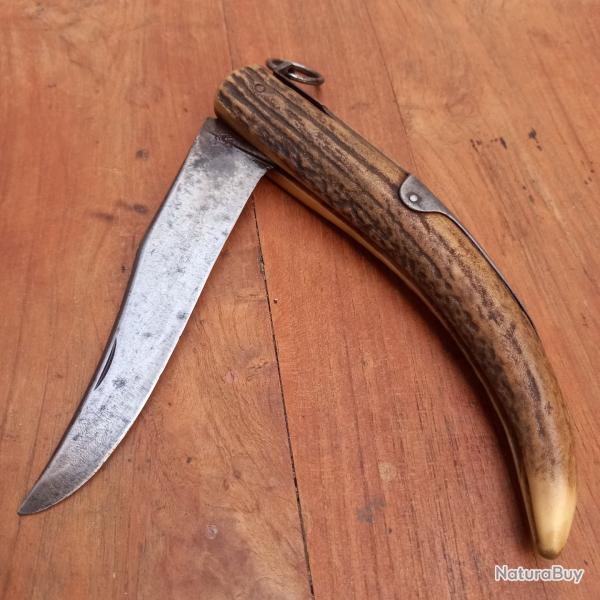 Grand et Solide Couteau CORNILLON Manche en Bois de Cerf