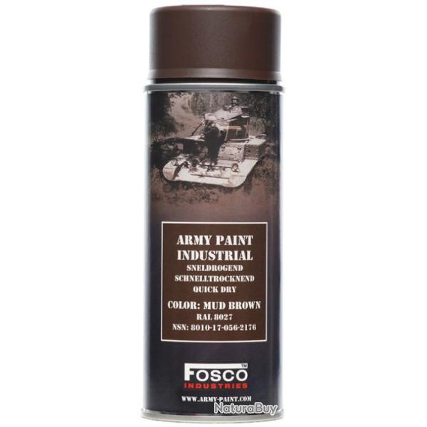 Bombe de Peinture militaire sechage rapide - 400ml Mud Brown