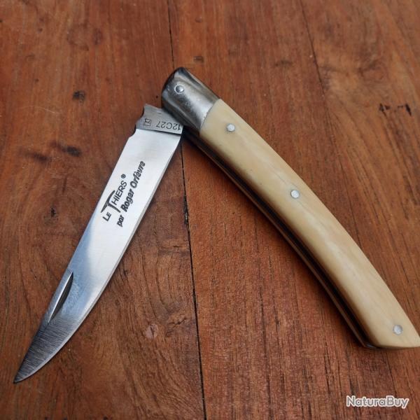 Joli Couteau LE THIERS  par ROGER ORF�VRE Manche en OS