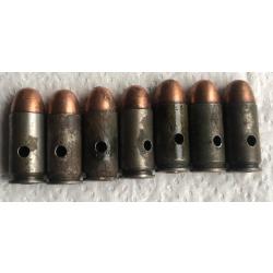 7 cartouches  45 acp 11,43 pour colt 1911a1 us ww2 dat&eacute;es 1943  neutralis&eacute;es