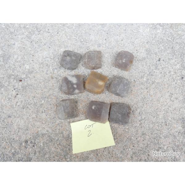 Lot de 9 Pierres a silex blonds pour Fusils r�glementaires 1777  An IX 1822 Lot 2