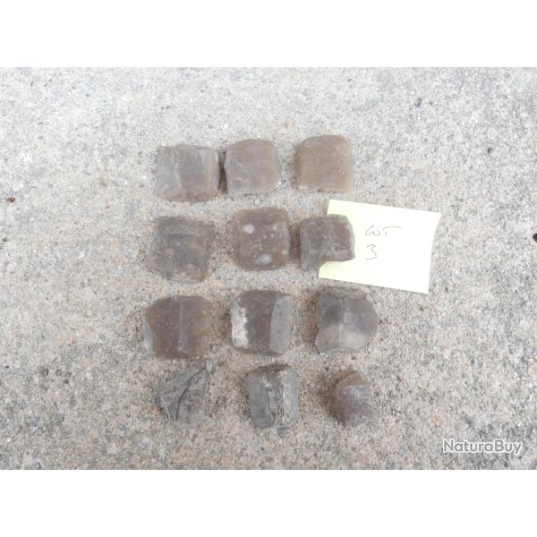 Lot de 12 Pierres a silex blonds pour Fusils r�glementaires 1777  An IX 1822 Lot 3