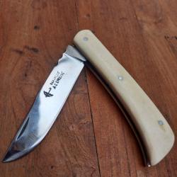 Joli Couteau LE MINEUR PARAPLUIE &Agrave; L &Eacute;PREUVE Manche en OS