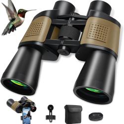 Jumelles HD 20x50 &Eacute;tanches Prisme BAK4 Observation Oiseaux Sport & Concerts + Adaptateur Smartphone