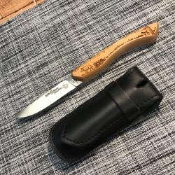 Couteau &agrave; boule manche en bois de h&ecirc;tre