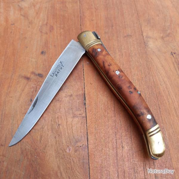 Joli Couteau LAGUIOLE BATUT Manche en Loupe De Gen�vrier