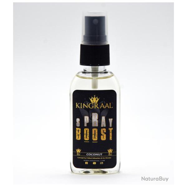 Spray Boost Coconut 55ml Kingraal - Booster Attractant Liquide Noix de Coco Carpe