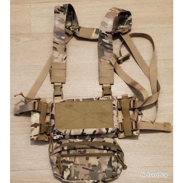 Chest rig camo desert airsoft