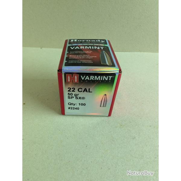 Ogives Hornady .22 50 gn SP SX