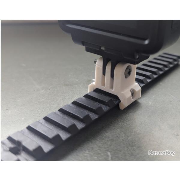 Support Gopro pour rail picatinny
