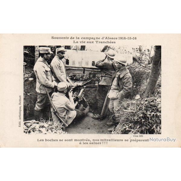 CPA- Souvenir de la campagne d'Alsace 1914-15-16 La vie aux Tranch�es N�7488