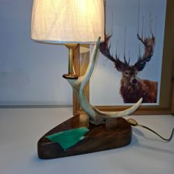 Lampe de bureau bois de cerf