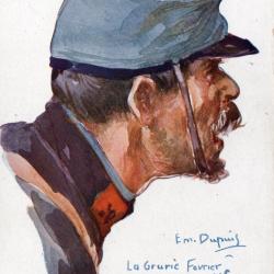 CPA- Emi Dupuis La Gruric F&eacute;vrier 1915 " Nos Poilus -N&deg;7490