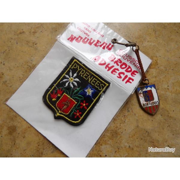 INSIGNE patch civil souvenir Mont-Louis stage centre national commando vers 1970 1�choc Collioure