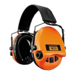 Destockage ! Casque Anti-Bruit &Eacute;lectronique Sordin Supreme Pro X Slim Cuir - orange