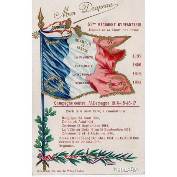 CPA- 57me REGIMENT DINFANTERIE  -N�7498