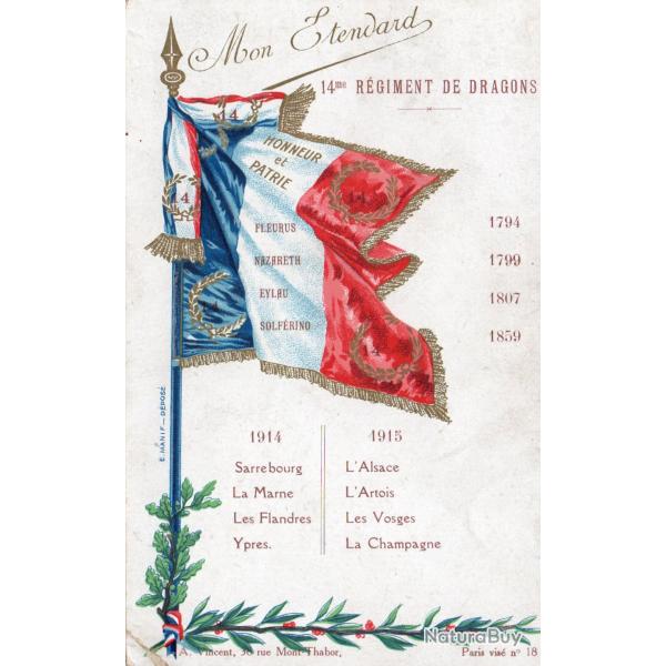 CPA- 14me REGIMENT DE DRAGONS -N�7499