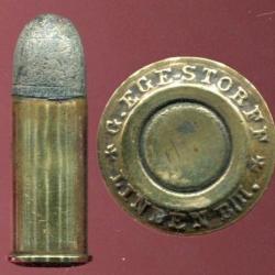 10.6 mm pour Reichsrevolver Allemand 1879 - Beau marquage en relief : G. EGESTORFF + LINDEN B/H +