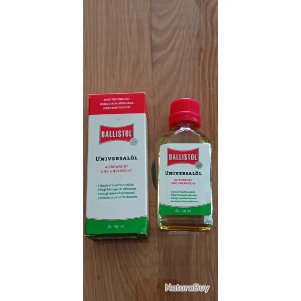 HUILE BALLISTOL FLACON 50ML NETTOIE LUBRIFIE ET PROTEGE ETC...