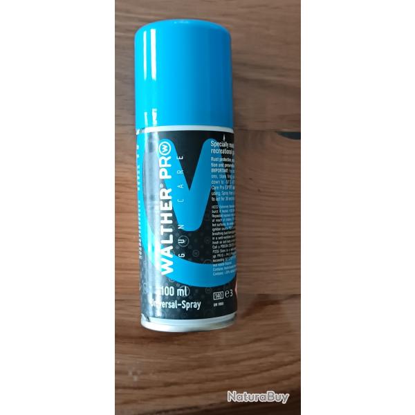 SPRAY HUILE WALTHER 100ML NETTOIE LUBRIFIE ET PROTEGE