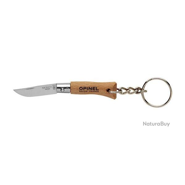 COUTEAU TRADITION OPINEL N2 INOX PORTE CLEF MANCHE HETRE