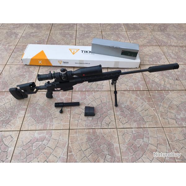 Carabine TLD Tikka T3X Tac A1 6.5 CM Lunette Leica PRS, compl�te, rod�e et r�gl�e. - 400 coups