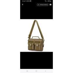 Sac militaire tactique TAN &agrave; bandouliere, poign&eacute;e et USB
