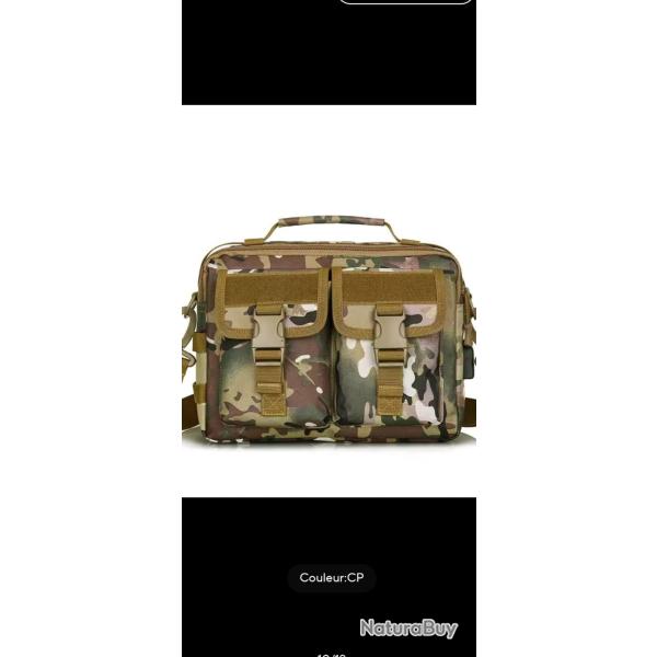 Sac militaire tactique CAMO � bandouliere, poign�e et USB