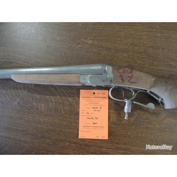 GARNIS EN BLANC calibre 12 canons de 70, avec  les bois IDEAL APPRENTI ARMURIER