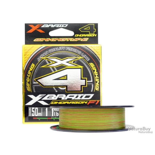 Tresse YGK X-braid OHDRAGON X4 F1 fast sinking #0,6/150m