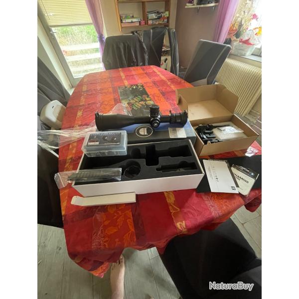 Pack Discovery hd 5-30x56 ffp diam 34 montage monobloc 20 moa adaptateur rail 11 mm et bipied lourd