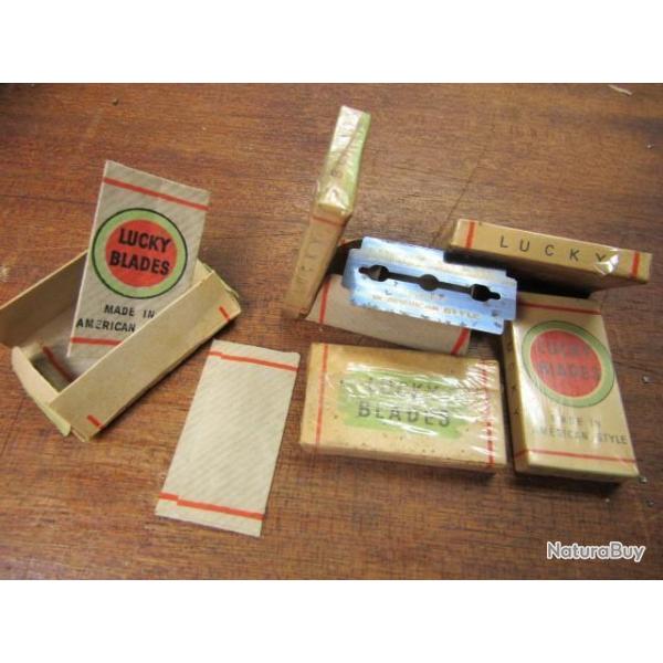 paquet lame rasoir Lucky  ww2 US army seconde deuxi�me guerre am�ricain GI sorti de boite