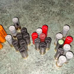 LOT 37 CARTOUCHES MUNITIONS CALIBRE 12 65 67 MM PLOMBS 4 6 7 7.5 8 9 10