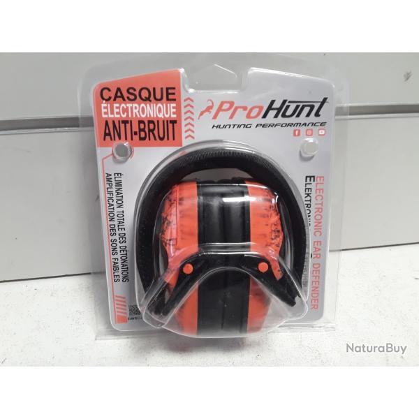 Casque �lectronique Prohunt orange camo blaze TOP PRODUIT