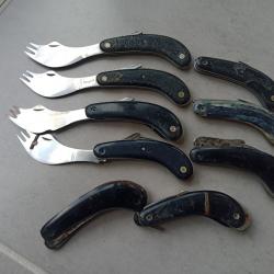 Couteau ancien pliant dit de manchots origine thiernoise par sanajust lot.