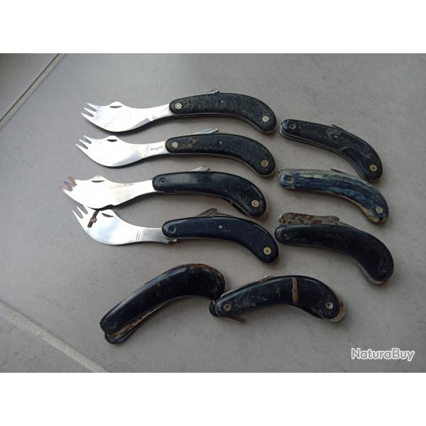 Couteau ancien pliant dit de manchots origine thiernoise par sanajust lot.