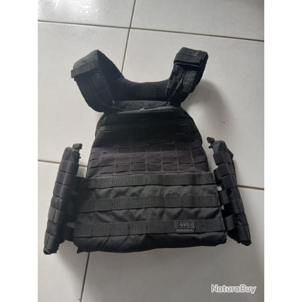 Porte plaque 5.11 TacTec noir avec panneaux lat�raux