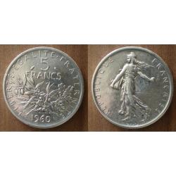 France 5 Francs 1960 Semeuse Franc Argent Frcs Frs Frc Piece