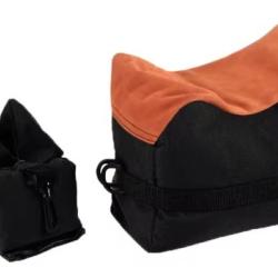 sac de repos de tir - support avant et arri&egrave;re - sac de sable coloris Black/orange