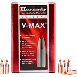 HORNADY OGIVES V-MAX&reg; CALIBRE 6MM 87gr - 5.6g x100