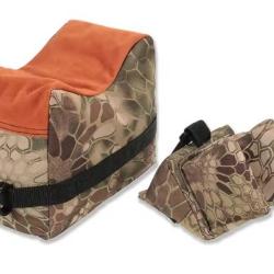 sac de repos de tir - support avant et arri&egrave;re - sac de sable coloris cam