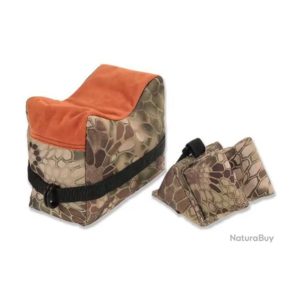 sac de repos de tir - support avant et arri�re - sac de sable coloris cam