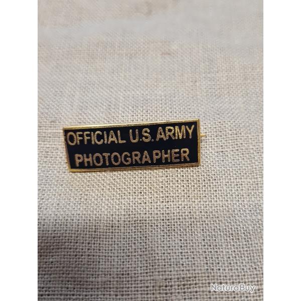 Insigne , �maill�  Rectangulaire Photographer US WW2