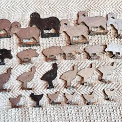 RARE !!!  Silhouettes m&eacute;talliques pour air comprim&eacute; 4 mod&egrave;les x6