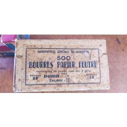 une boite de 500 bourres de papier feutres calibre 12