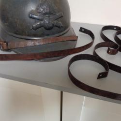 sangle cuir pour Jugulaires de casque Adrian Mle.1915 WW1 (lot de 5 cuirs )