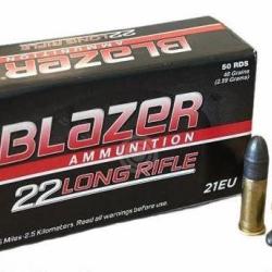 Cartouches CCI BLAZER Calibre 22LR - 40gr - Boite de 50 unit&eacute;s