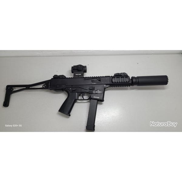 OCCASION !!! BRUGGER ET THOMET GHM9 CAL 9X19 AVEC SILENCIEUX ET POINT ROUGE