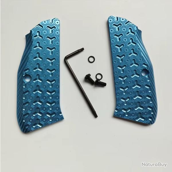 Plaquettes CZ Shadow 2 HexaGrip Pro - Bleu | TXC ARMEMENT